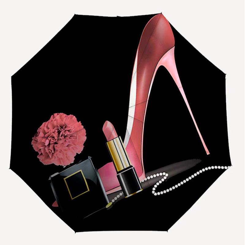 1 Stück Lippenstift-Regenschirm für High Heels – 8-Rippen verstärkt, tragbar, faltbar, für Reisen, geeignet für alle Jahreszeiten, Outdoor-Gebrauch – J324