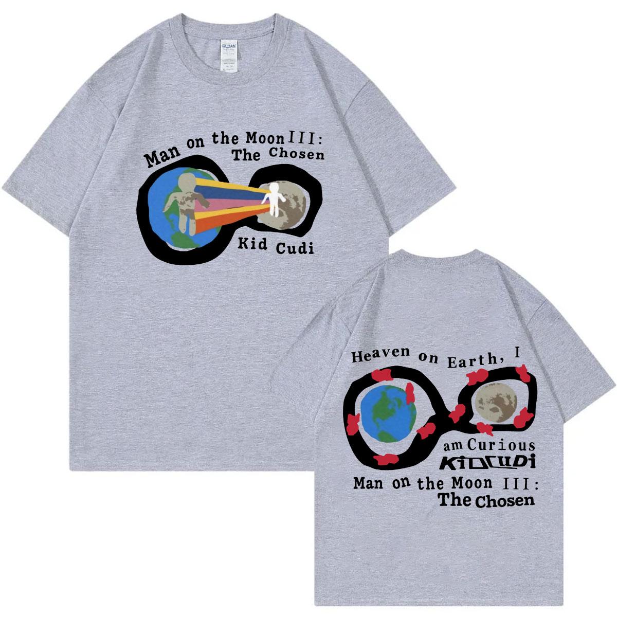 

Rapper Kid Cudi Album Unisex on The Moon III : The Chosen Graphic T Shirts Unisex Fashion Hip Hop T-shirt Casual Comfort Loose Tees 4XL