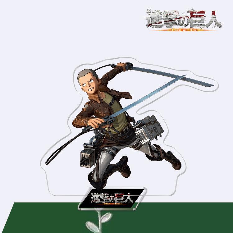 Spill Anime Attack Giant Allen Akryl Cosplay Karakter Stativ Malt Skrivebord Dekor Ornament Gave Modell