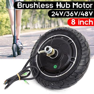 8 Inch 350W Electric Scooter Hub Wheel Motor 24V Brushless Motor Scooter Motor for E-Scooter Wheel Bicycle Motor Wheel