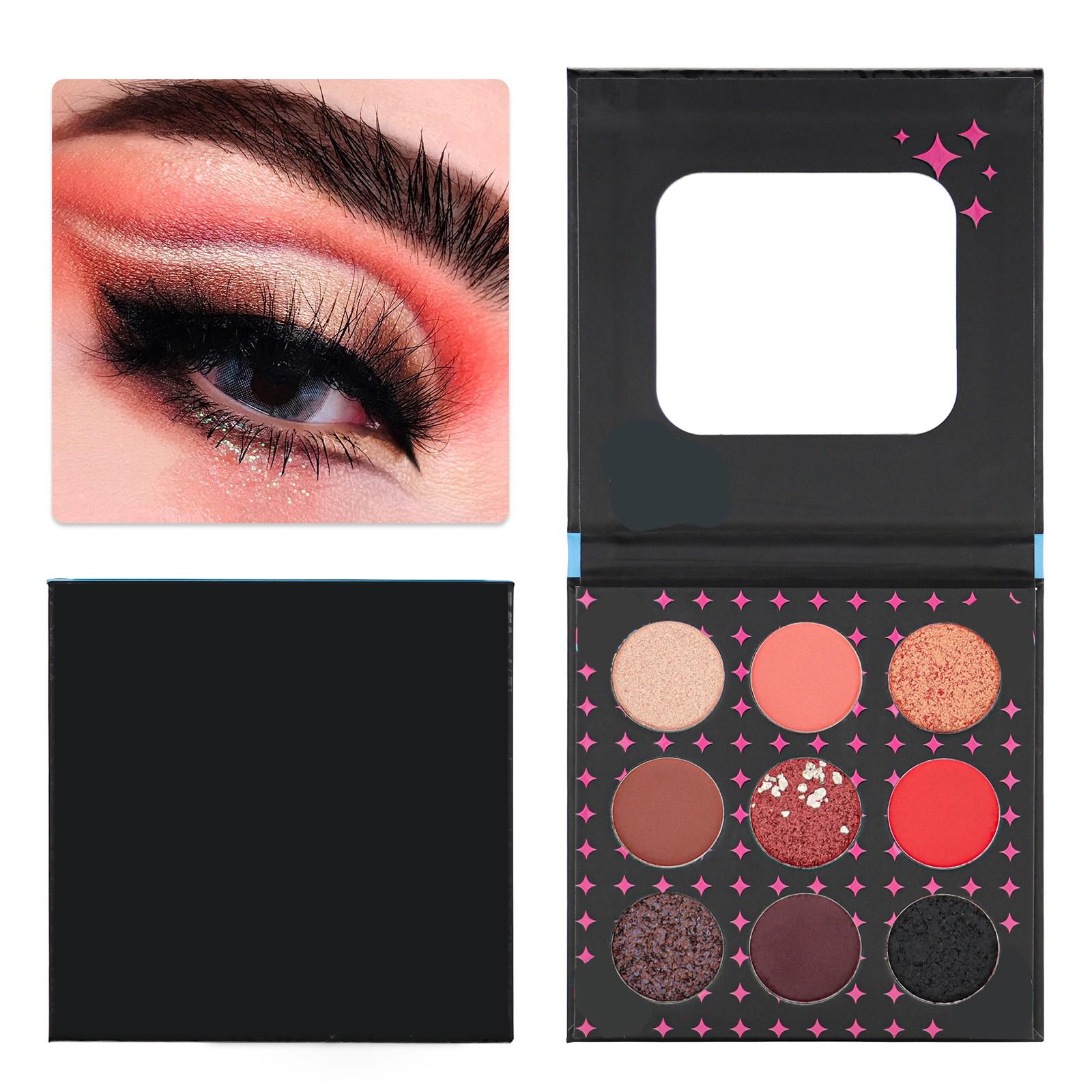 

Тени для век из 9 цветов, подходящие для макияжа на Хэллоуин в готическом стиле, стойкие темные тени для век One Size чёрный