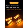 4PCS automotive universal clip LED front grille light with wiring harness and fuse upgrade buckle grille light yellow