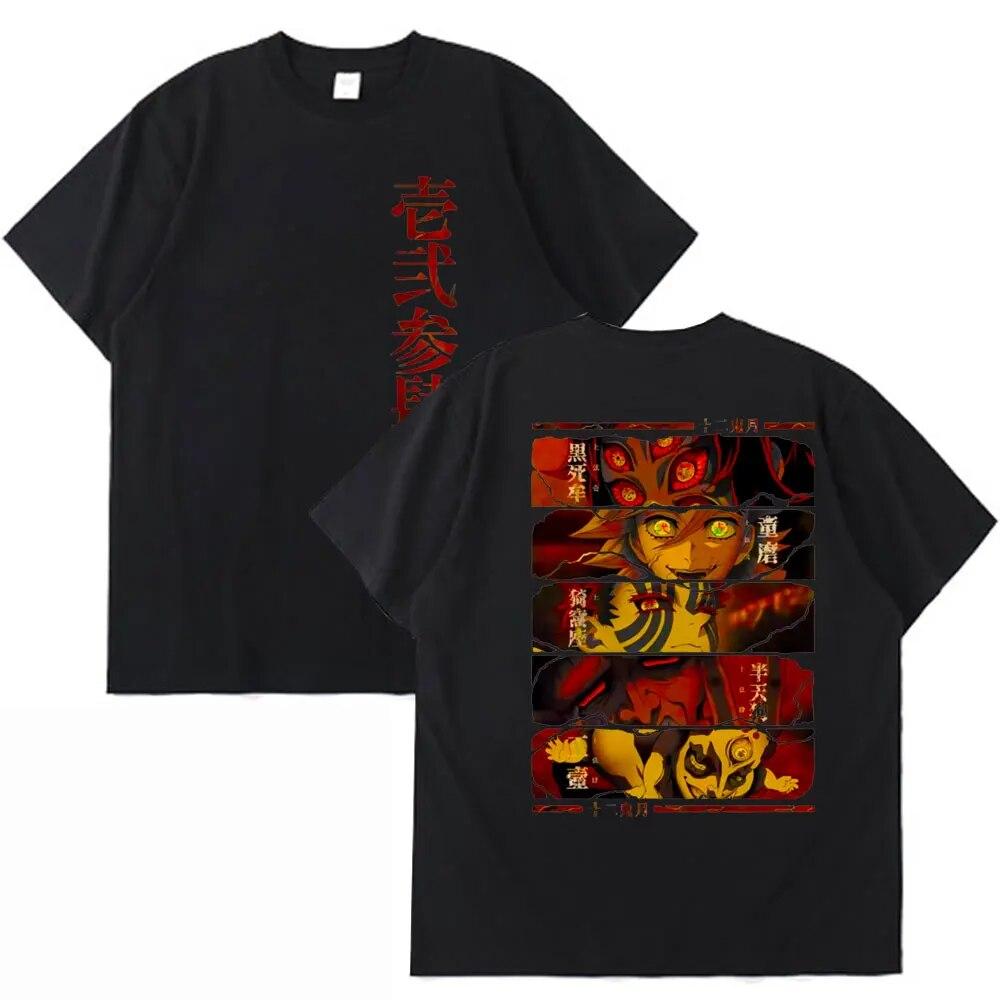 

Японское аниме «Убийца демонов», футболка унисекс, женские летние футболки из 100% хлопка, Rengoku Kyoujurou Nezuko, футболка с графикой ниндзя, топы S