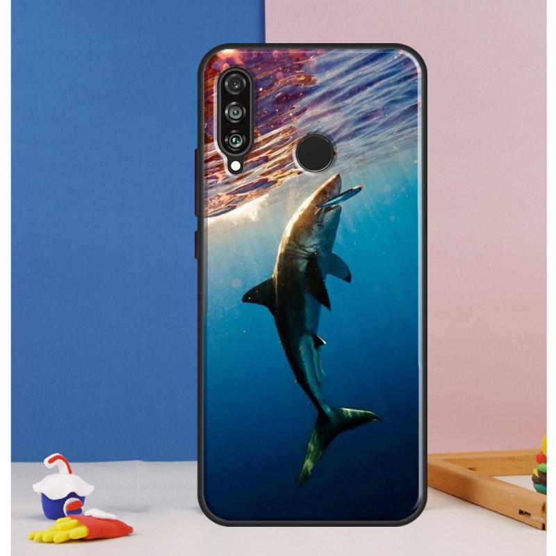 Ocean Shark Tooth Fish Case For Huawei Nova Y70 Y60 Y90 Y61 Y91 Y72 Y73 12s 12i 11i 8i 9 10 SE P30 P40 Lite P60 Pro