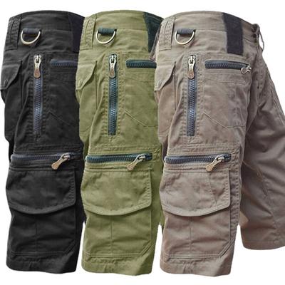 Calças curtas táticas impermeáveis ​​dos homens ao ar livre para homens shorts de carga multi-bolso shorts de secagem rápida verão ao ar livre shorts casuais calças retas