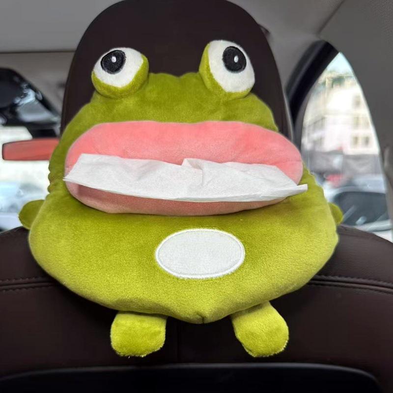 Creative Cartoon Car Plush Tissue Box - Hanging or Armrest Style