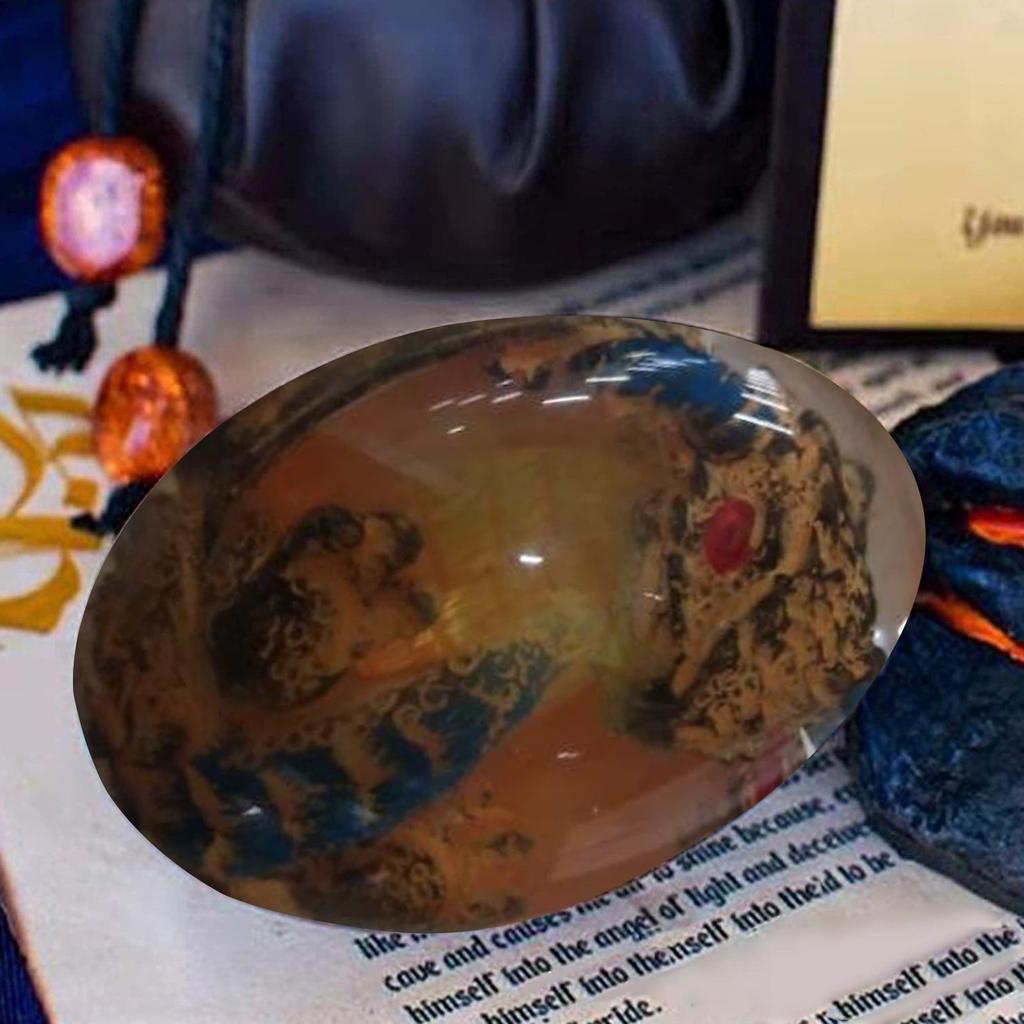 (Sophieles)Adornos de escritorio de escultura de resina de huevo de dragón transparente de cristal de ensueño