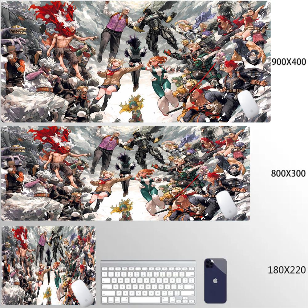 Academia All Might Anime My Hero Mouse Pad Xxl Gaming Accessories Office Gamer Keyboard Desk Mat NonSlip Laptop Anime Mousepad