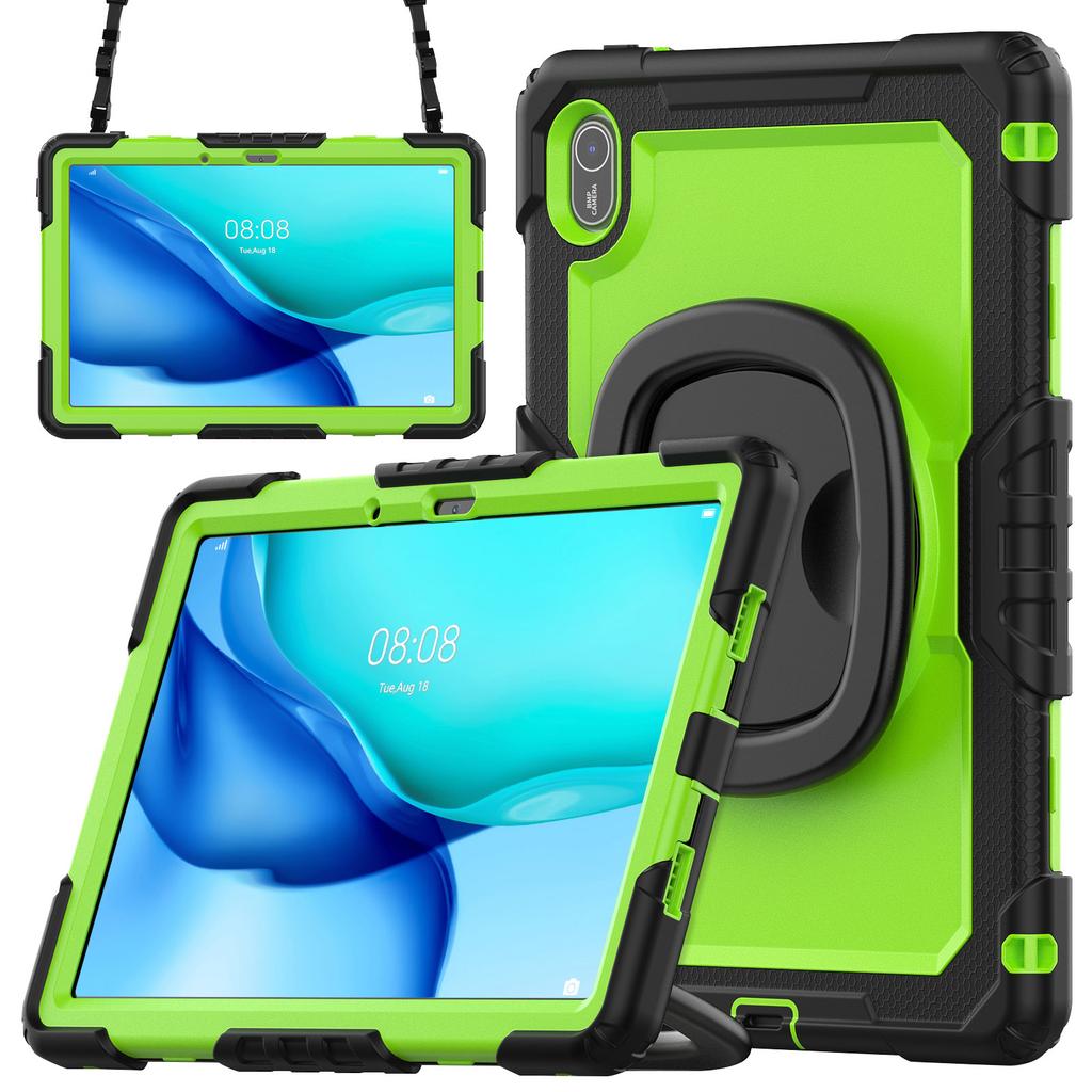 For Huawei MatePad SE 11 Kickstand Case PC + Silicone Tablet Cover with Shoulder Strap
