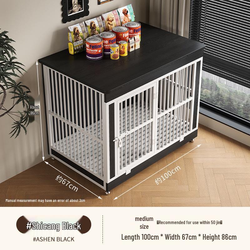 Wooden Dog Crate Villa with Toilet - Stylish Furniture for Small, Medium, Large Dogs