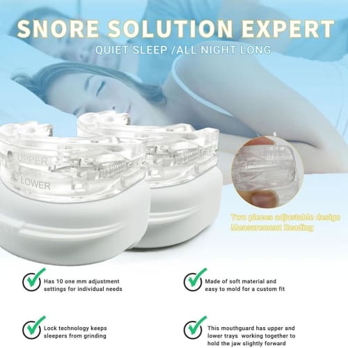 Goodbuy 1 PCS Adjustable Braces (PC+EVA) - Reduce Teeth Grinding and Improve Sleep