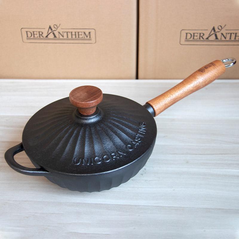 

20cm Cast Iron Skillet With Pot Lid Pre-seasoned Frying Pan Saucepan Heavy Dutch Oven Casserole Dish Kitchen Utensil Braised Pot