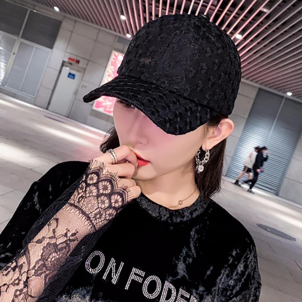 Casual Adjustable Women Hip Hop Korean Outdoor Flower Baseball Cap Lace Visors Cap Mesh Hat