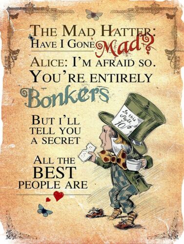 BONKERS Retro Metal PlaqueSign Pub Bar Man CaveAluminum 20x30cm(7.8x11.8inch)