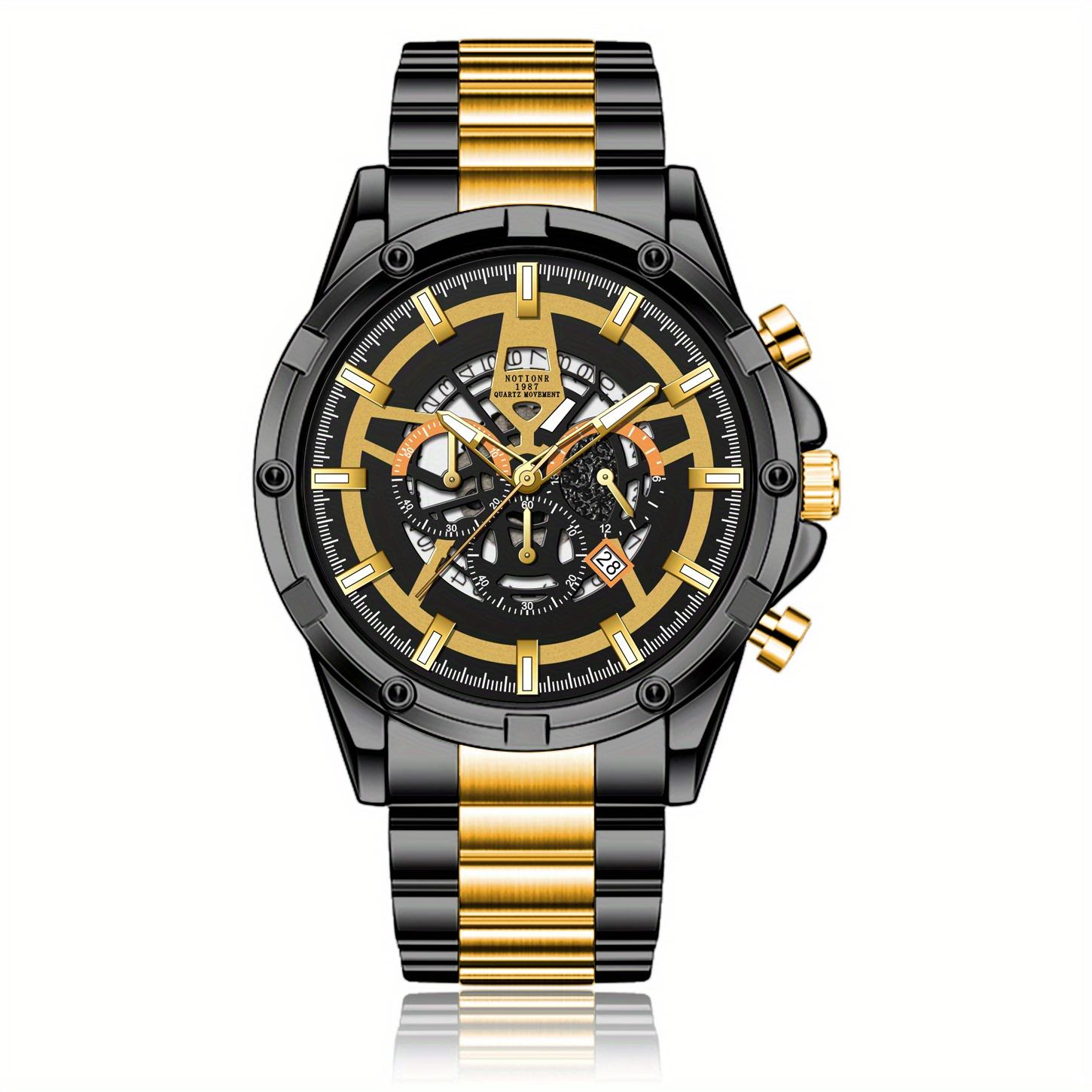 

Fashion Men s Quartz Watch - Business Luxury Watch with Calendar Feature Stainless Steel Band Men s Gifts