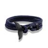 Whale Tail Anchor Bracelets Men Multilayer Charm Rope Chain Bracelet Male Women Navy Wrap Metal Sport Hook