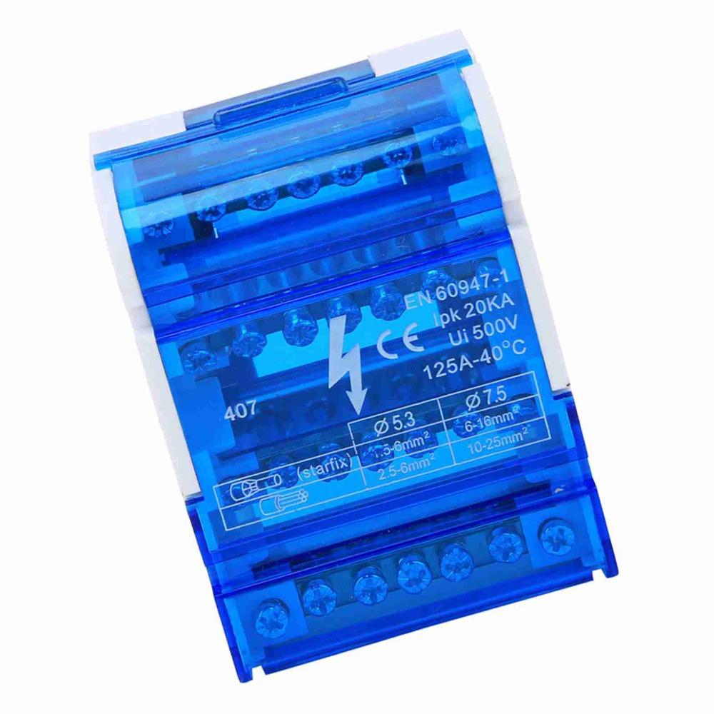 407 Din Rail Terminal Block Distribution Box 4-Level Terminal Block Junction Box  Power Management