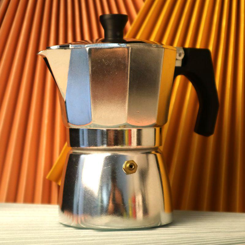 Seiko Octagonal Aluminum Moka Pot - Classic Italian Espresso Maker