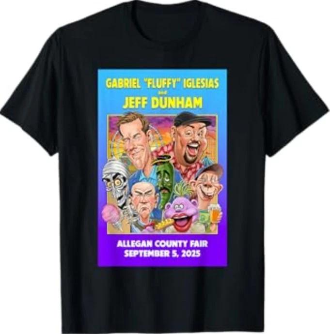 Gabriel Iglesias & Jeff Dunham Allegan County Fair (2025) T-Shirt M