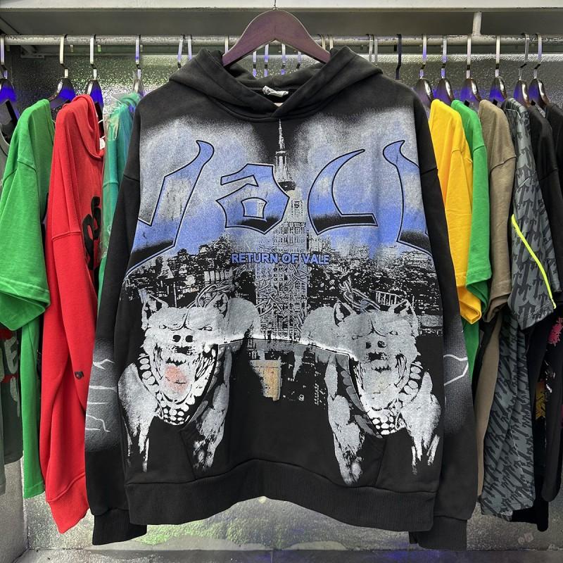 Unisex Cross Graphic Hoodie Loose Fit Casual Cotton Sweatshirt Teens