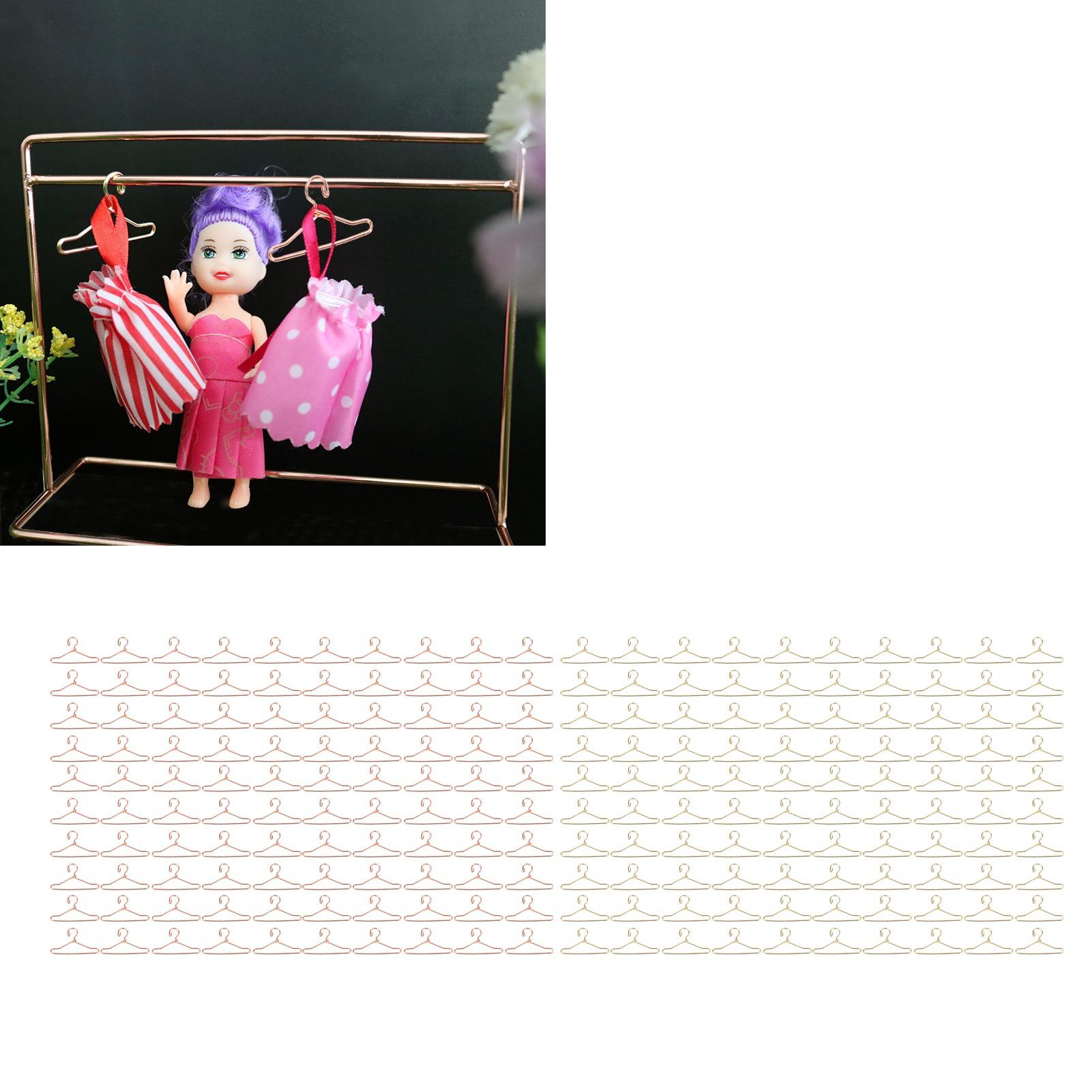 100 шт. вешалка для кукольной одежды изысканная милая металлическая вешалка для кукольной — фото 11
