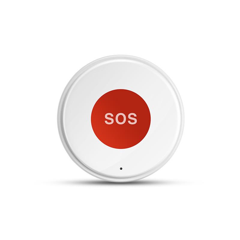 Tuya Smart WiFi Sicherheits-SOS-Knopf, APP-Notfallszenario-Verknüpfung mit Smart Switch, Eingebauter wiederaufladbarer Akku, Panik-Alarmknopf