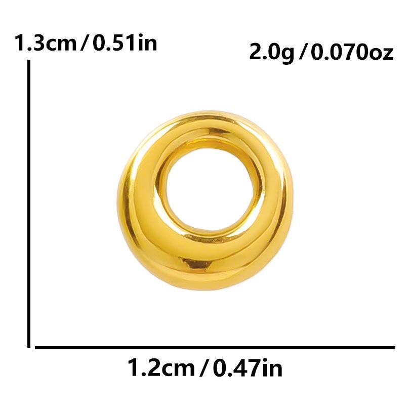 Gold 304 Stainless Steel Minimalist Oval Pendant for DIY Necklace, Bracelet, Earrings Jewelry
