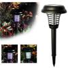 Solar Mosquito Killer With 2 Light Mode Outdoor Waterproof Led Light Bug Zapper Mosquito Repellent Lamp For Garden Lawn Camping