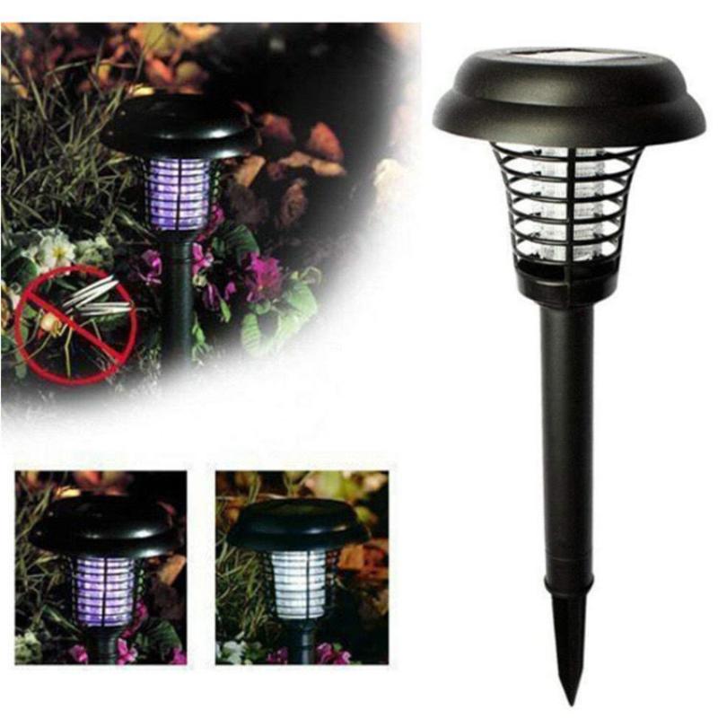Solar Mosquito Killer With 2 Light Mode Outdoor Waterproof Led Light Bug Zapper Mosquito Repellent Lamp For Garden Lawn Camping