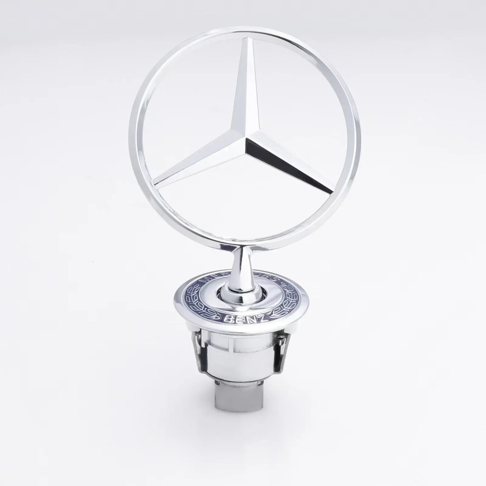 

C200 E200 For Mercedes Benz Zinc Alloy Car Front Hood Emblem Bonnet Label Badge Decal Sticker For Mercedes Benz W204 W210 W220 W