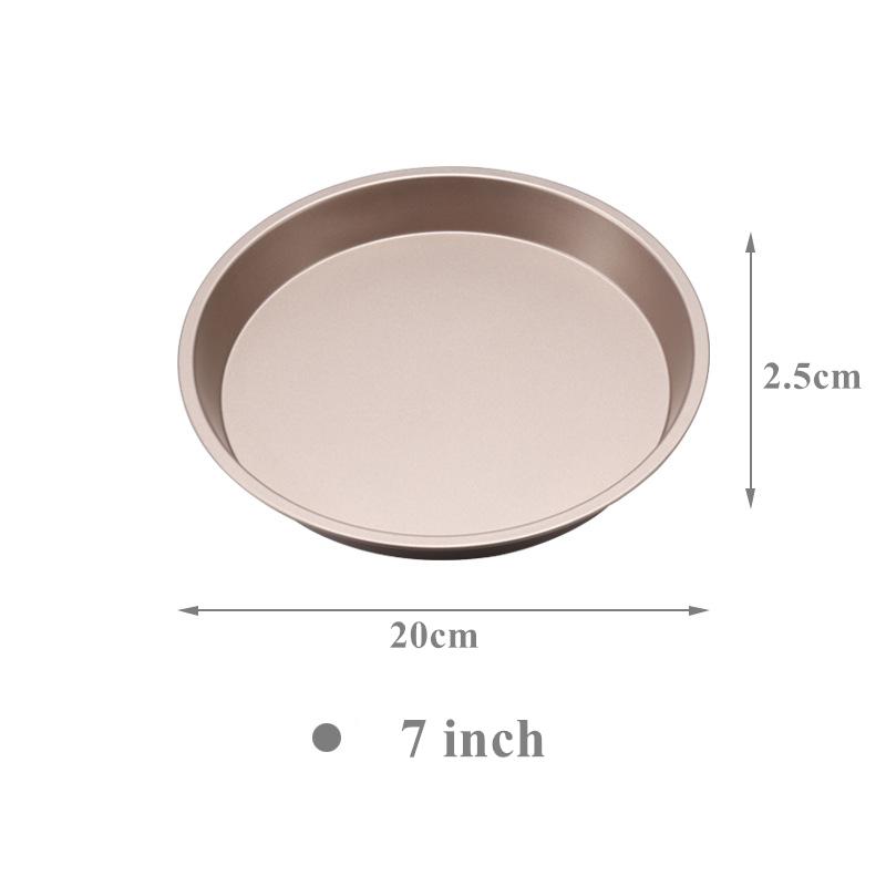 5-10 Inches Carbon Steel Round Pizza Pan Nonstick Mold for Baking Oven Bakeware Cake Pastry Dish Plate Kitchen Accessories