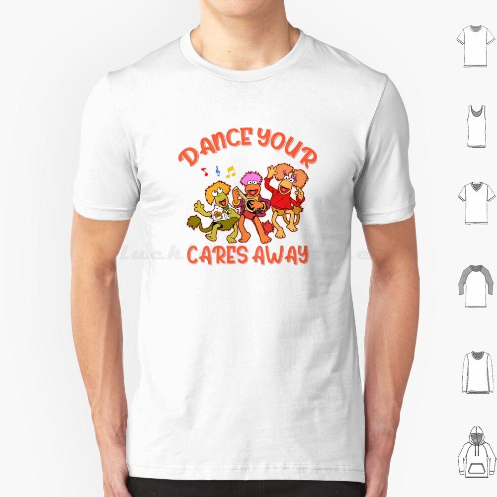 Fraggle Rock T Shirt Cotton Cool Tee Fraggle Boober Wembley Gobo Mockey Dance Your Cares Away Doozer 80s Tv Show Retro Music