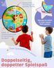 Mookrook XXL Kids Velcro Dart Board, Double-Sided 73cm Diameter, Outdoor Throwing Game with 16 Balls, Perfect Gift for Children