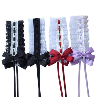 Lolita Tiara Stirnband Lolita Spitze Schleife Band Dienstmädchen DIY Stirnband