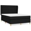 3128847 vidaXL Divan Bed with Mattress Black 140x200 Cm Fabric