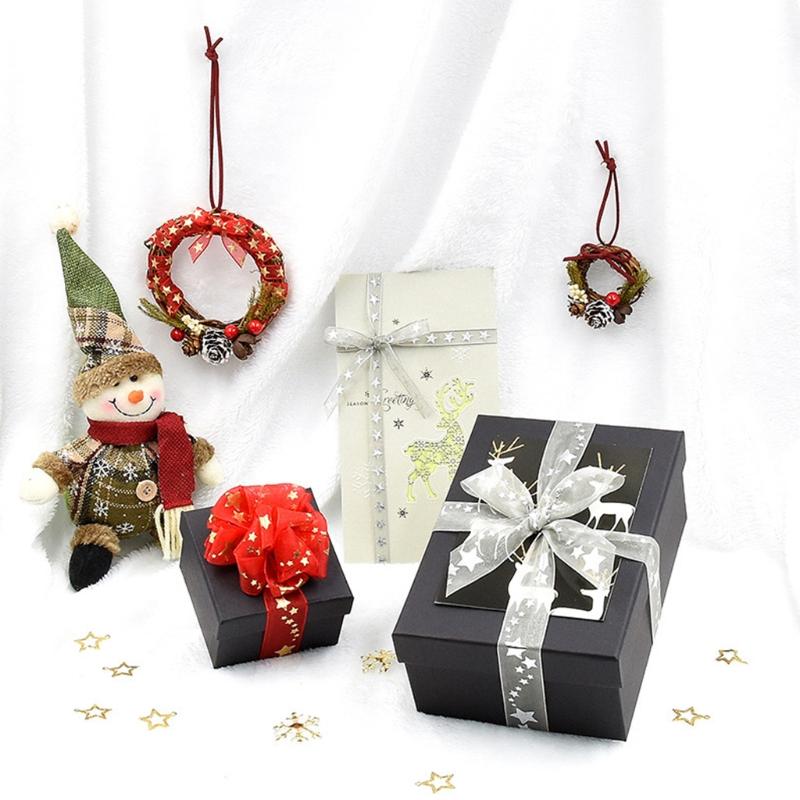 Ribbon Printing Stars Ribbon For Christmas Wedding Decoration Cake Ribbon Gift Wrapping DIY Sewing Handmand Art Craft
