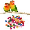 50Pcs/Bag Colour Wooden Bird Parrot Bite Multipurpose Colorful DIY Beads Decoration Accessories Pet Supplies