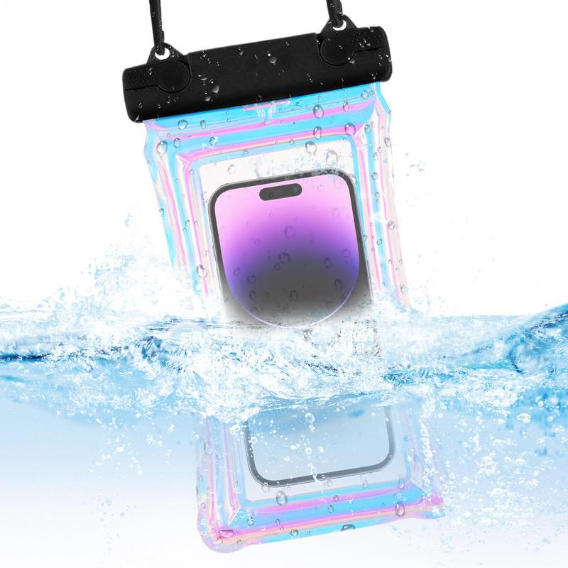 Waterproof Phone Case Portable Underwater Phone Protector Reusable Phone Dry Bag with Lanyard Screen Touchable Diving Pouch