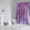 1 Piece of 180x180cm Purple Marble Pattern Digital Printing Shower Curtain Partition Bathroom Waterproof and Mold Resistant
