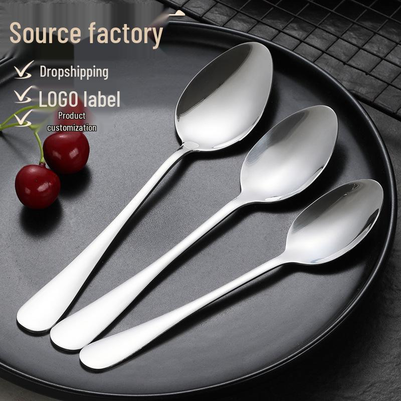 Nerezová ocel 304 Lžíce na polévku a kávu s dlouhou rukojetí v korejském stylu