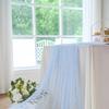 0.75*3M Table Flag Semi Transparent Gauze Mesh Table Runner Sheer Drapes Pearl Tulle Pearl Chiffon Wedding Party