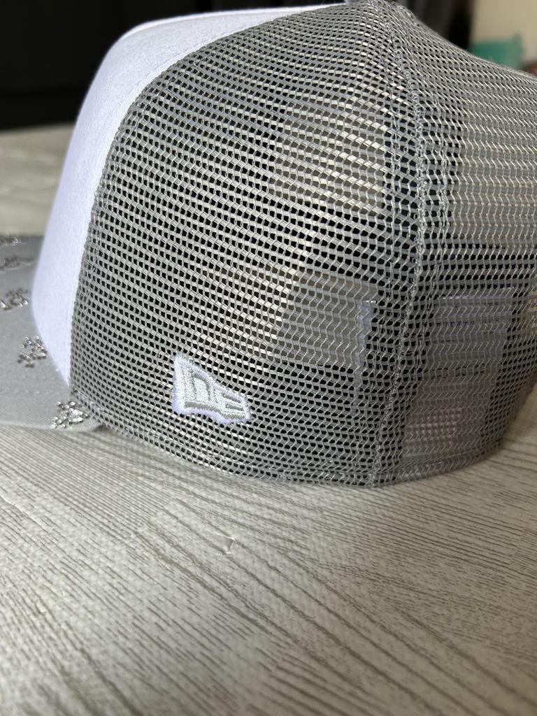[USED] NEW ERA New Era Cap Gray White Custom