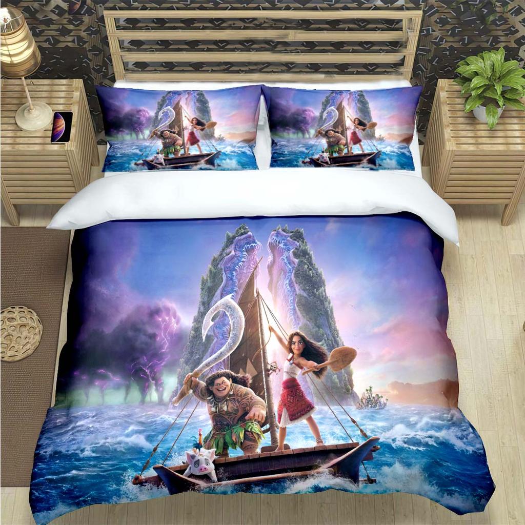 Fashion Print Moana Bedding Sets Bed Supplies Set Duvet Cover Bed Comforter Set Bedding Set child Birthday Gift