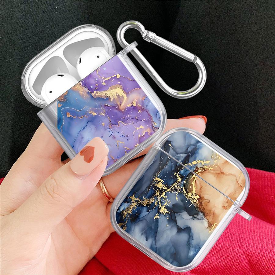 Flower Marble Clear Earphone Cases Cover Case For Airpods 3 Pro 1 Pro3 2 Pro2 4