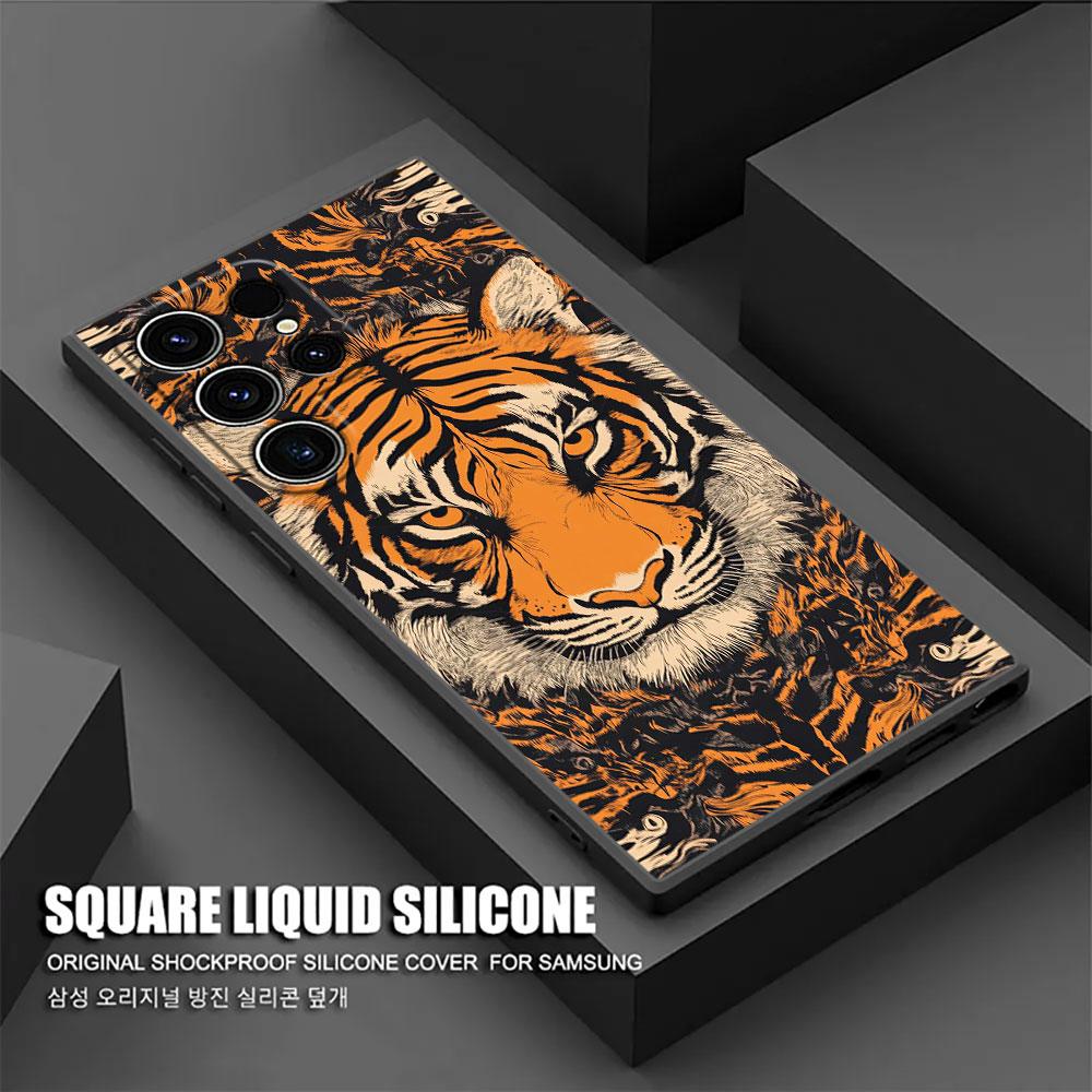 The Wolf Lion Cat S26Ultra Silicone Case For Samsung Galaxy S26 S25 S24 S23 S20 S21 FE S22 Ultra Plus 5G Cases Soft Phone Cover