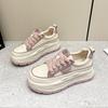 Autumn new sports shoes thick sole inner height increase small white shoes women's dad shoes soft sole casual versatile small man