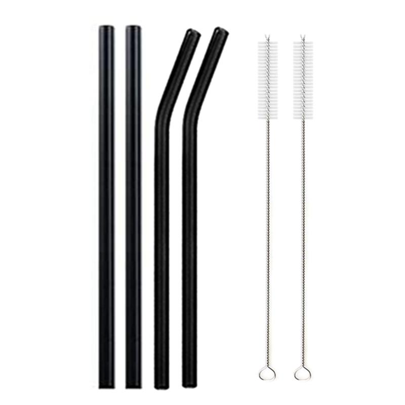 Colorful Glass Straws Reusable Drinking Straw Eco-friendly High Borosilicate Glass Straw Glass Favors Bar Drinkware Tube Party