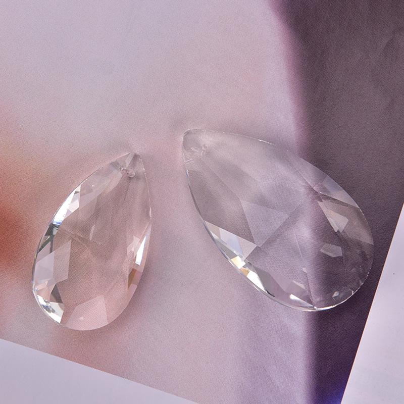 1pc Multi Faceted Bead Hanging Drops Pendants Clear Chandelier Glass Crystals Lamp