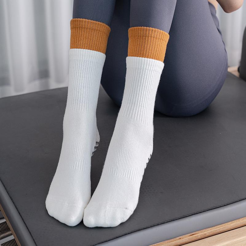Non-Slip Women's Pilates, Yoga, and Dance Mid-Calf Socks with Custom Logo