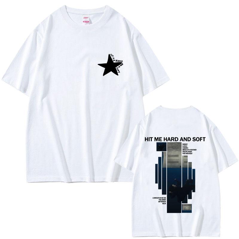 Hit Me Hard and Soft Album Graphic T Shirt Men Casual Cotton Oversized Tshirt Unisex Fashion Pop Music Tshirts Fans Gift